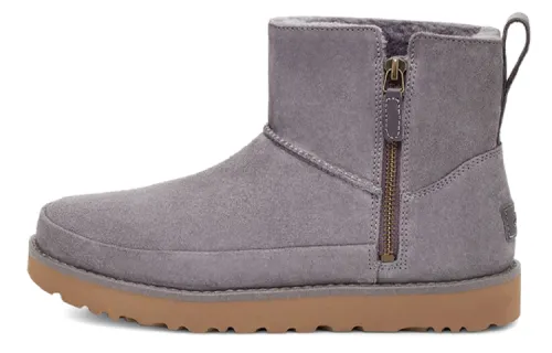 UGG Classic Zip Mini Suede 'Grey' Women's