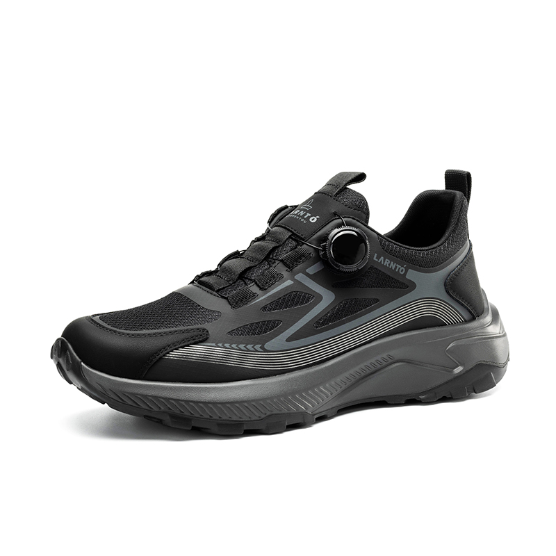 LAORENTOU Synthetic Leather Cushioning Abrasion Resistant Breathable Lightweight Low top Outdoor Shoes Men’s