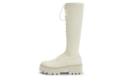 CHARLES&KEITH Pu Knee high Boots Women's Pink White