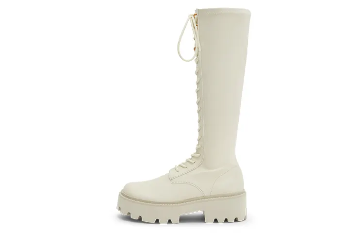 CHARLES&KEITH Pu Knee high Boots Women's Pink White