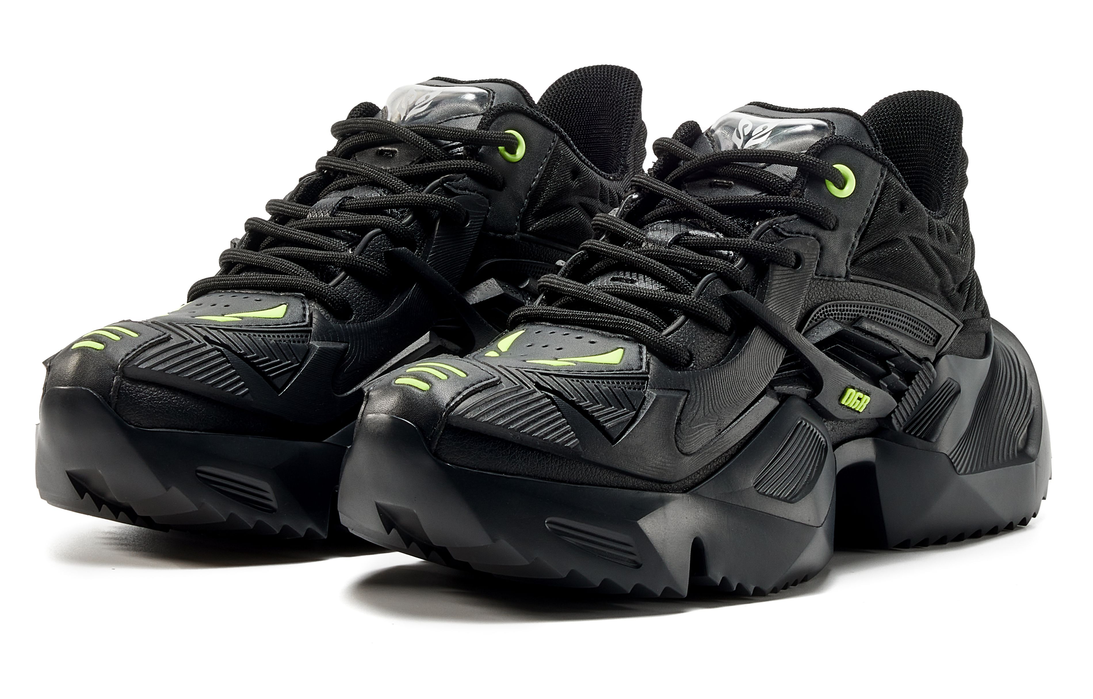 OGR Mecha 2.0 Collection Low top Chunky Sneakers Unisex Hardcore Black
