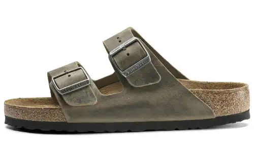 Birkenstock Arizona Soft Footbed Oiled Leather 'Faded Khaki'