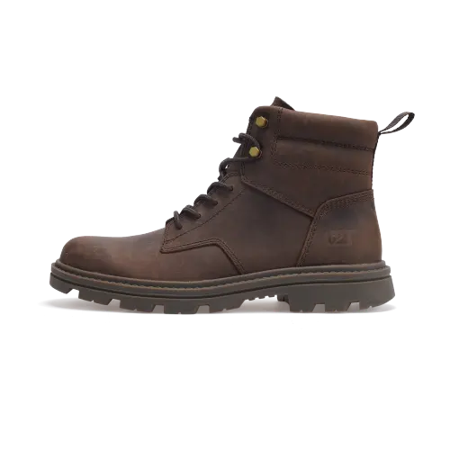 CAT Cow Split Leather Short Outdoor Boots Men's Umber