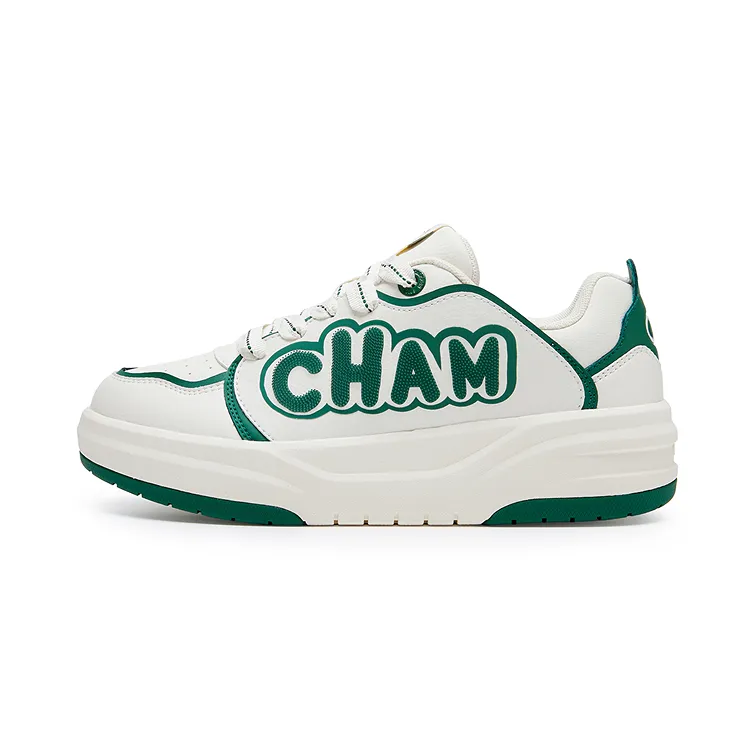 Champion School Team Shoes 2.0 Low top Skateboard Shoes Men's Milk White/Ivy Green
