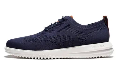 COLE HAAN Fabric Comfortable And Breathable Abrasion Resistant Low top Casual Shoes Men's Blue