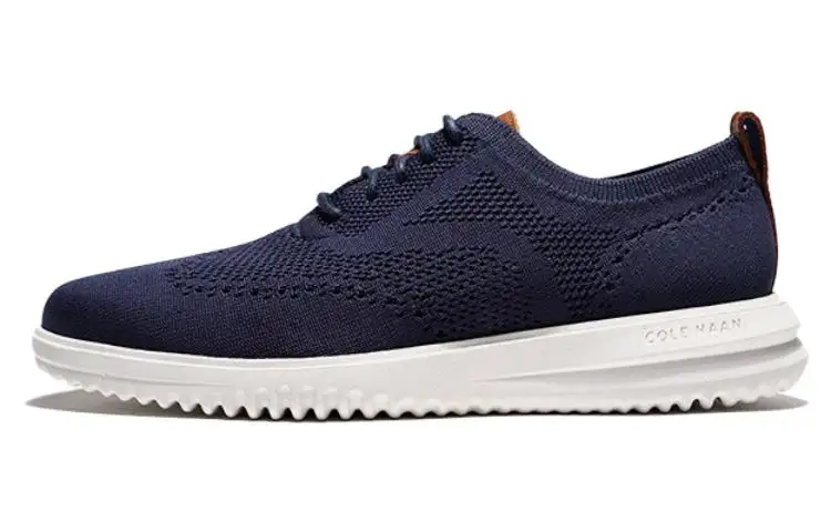 COLE HAAN Fabric Comfortable And Breathable Abrasion Resistant Low top Casual Shoes Men's Blue