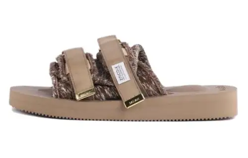 Suicoke Cow Leather Slide Slippers Men's Brown