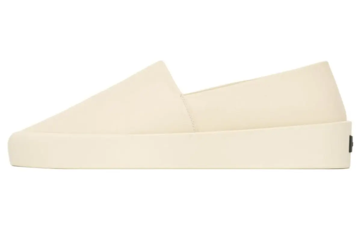 Fear Of God Leather Slip on Low top Skateboard Shoes Unisex Beige