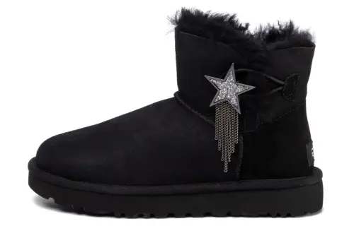 UGG Mini Bailey Star Snow Boots Black Women's