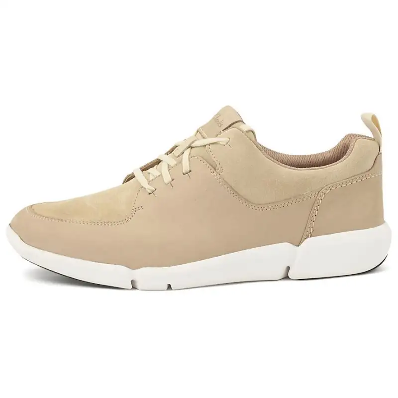 Clarks Leather Low top Casual Shoes Men's Taupe