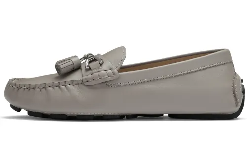 Clarks Cow Leather Loafers Women's Gray