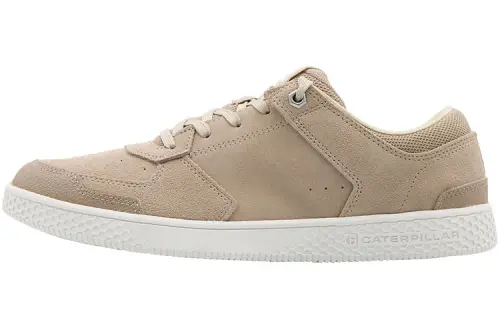CAT Textile, Synthetic Leather Slip Resistant Abrasion Resistant Low top Skateboard Shoes Unisex Khaki