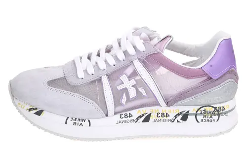 PREMIATA Leather Low top Casual Shoes Women's Light Purple