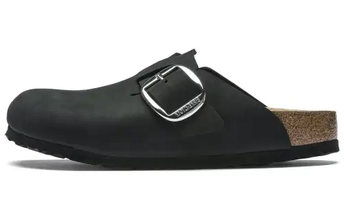 Birkenstock Boston Big Buckle Nubuck Black