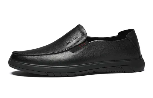 Mulinsen first-layer cowhide, fashionable genuine leather, simple, classic and versatile, comfortable and wear-resistant for commuting, business slip-ons, men's casual leather shoes, men's style