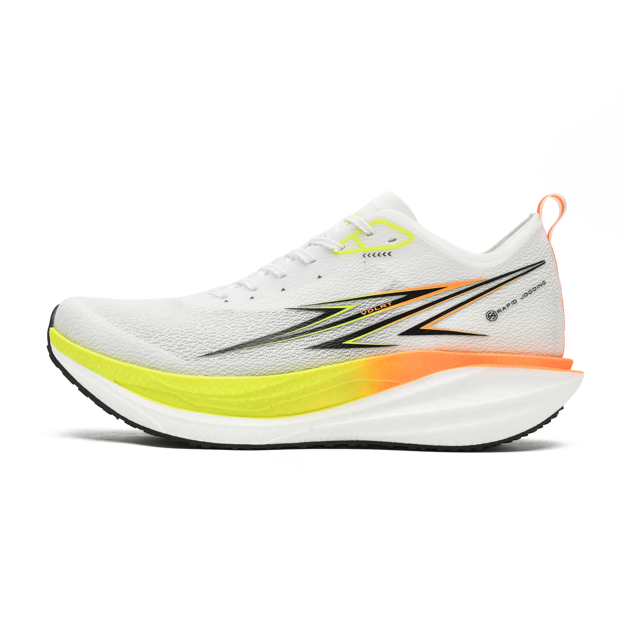 VDLRT Feixuan 5pro full-length carbon nylon plate, racing physical test, shock absorption, breathable support, lightweight rebound, low-top, marathon training, long-distance sprint, physical test, physical test, racing running shoes, same style for men and women, white green orange