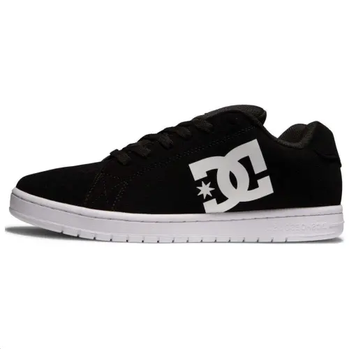 DC Shoes Leather Fashion Trend Low top Skateboard Shoes Men's Black White
