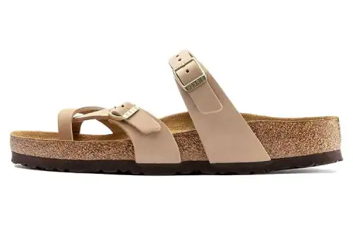 Birkenstock Mayari Soft Footbed Nubuck Leather Sandals 'Sandcastle' Women's
