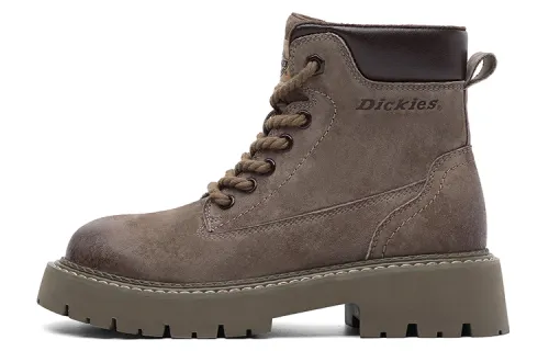 Dickies Split Pig Leather Short Combat Boots Women's Camel