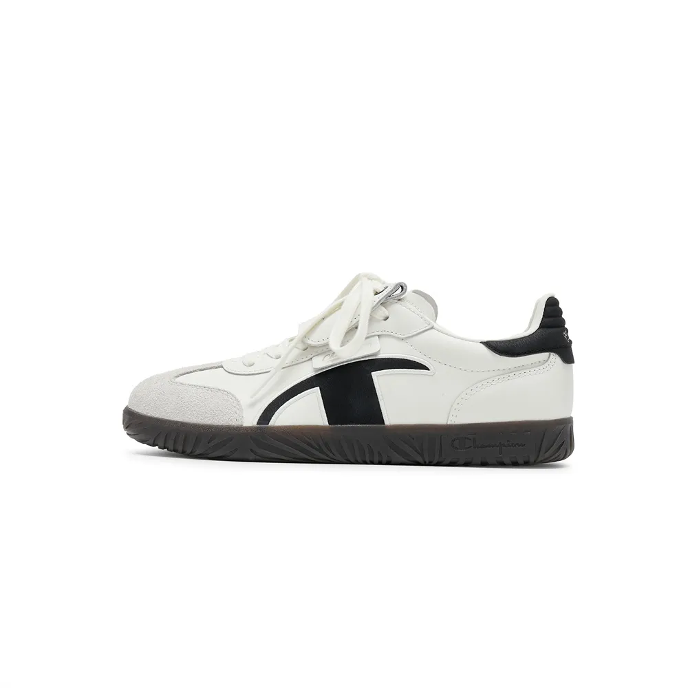 Champion Champ T Trainer T Shaped German Army Trainers Low top Skateboard Shoes Men's Black White