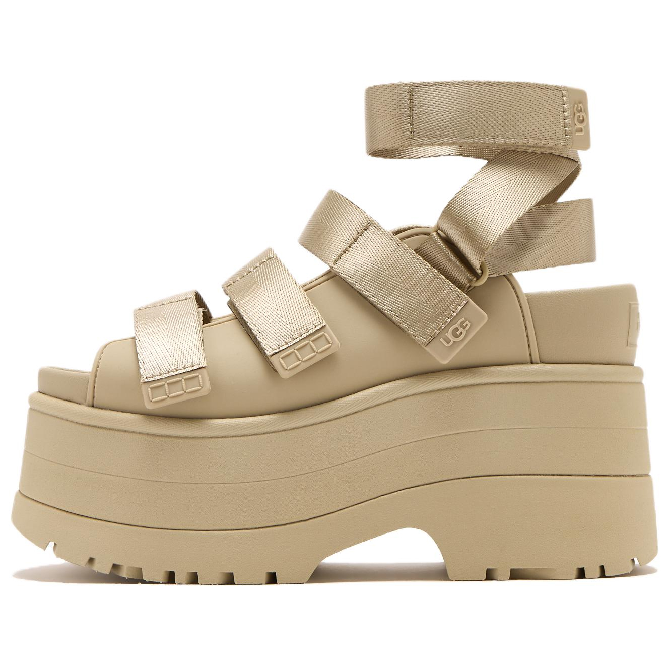 Женские сандалии UGG Goldenrise (серо-коричневые)