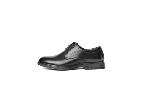 Leather trend fashionable universal comfortable black wedding shoes English style, British style