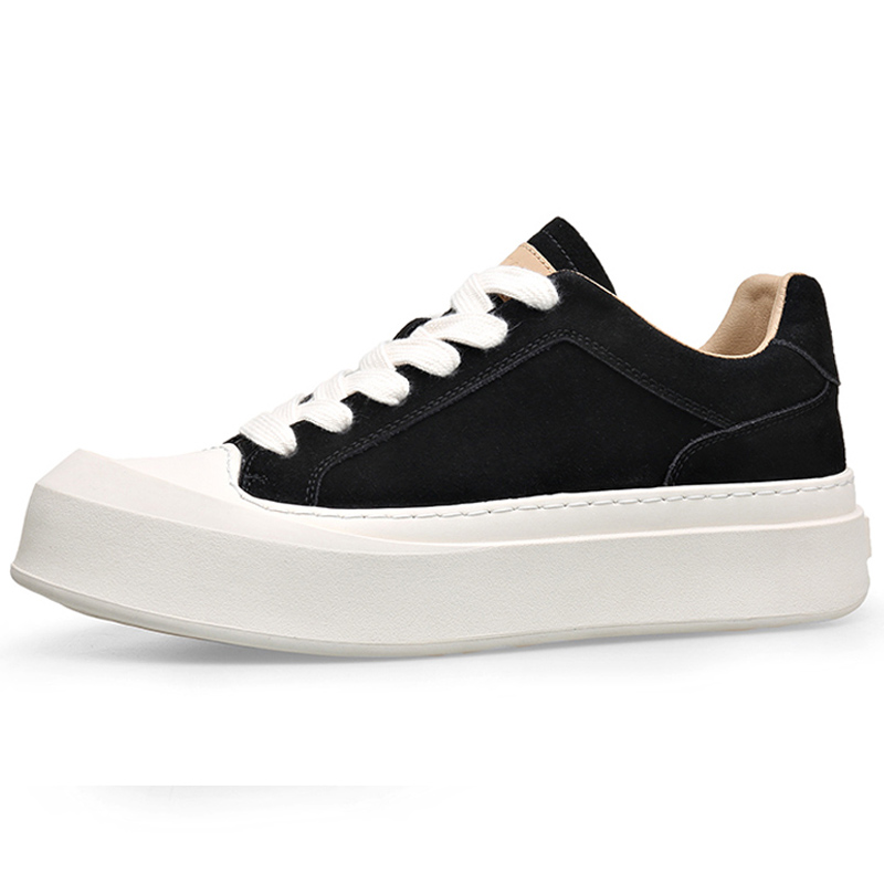 LUOMAIKE Cow Split Leather Low top Skateboard Shoes Unisex