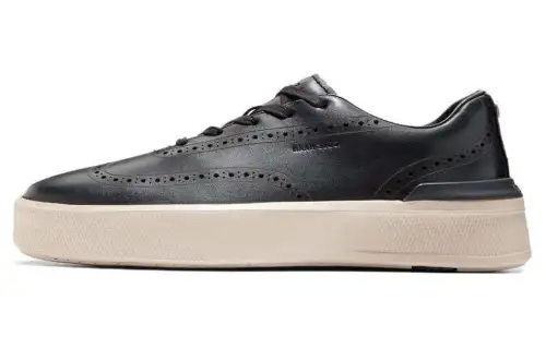 COLE HAAN Leather Low top Skateboard Shoes Men's Black