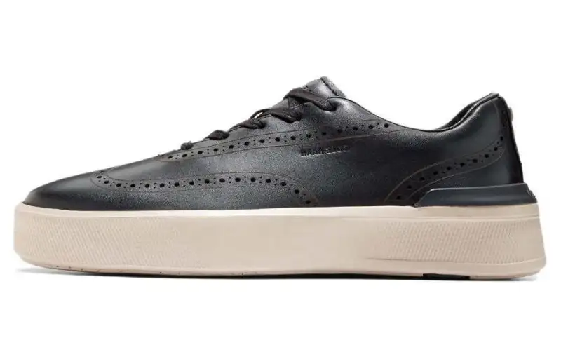 COLE HAAN Leather Low top Skateboard Shoes Men's Black