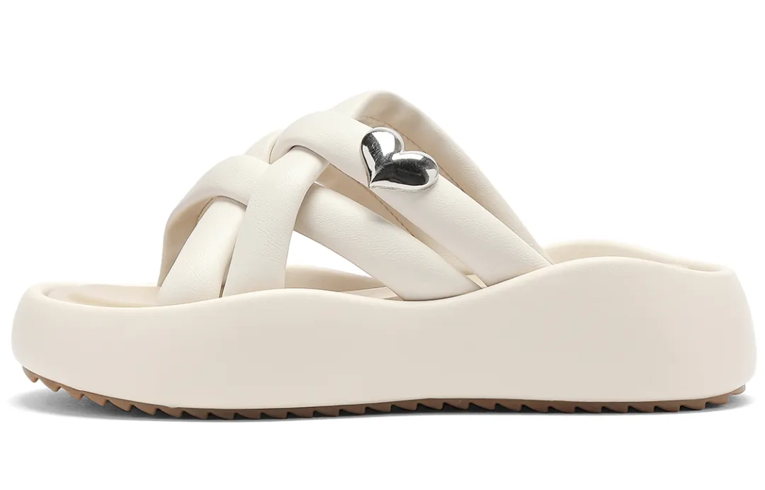 C°BANNER Pu Slide Slippers Women's Beige