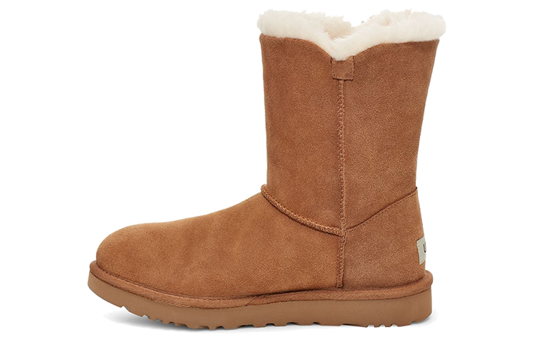 Женские сапоги UGG Lillian Pom (коричневые) — фото 1