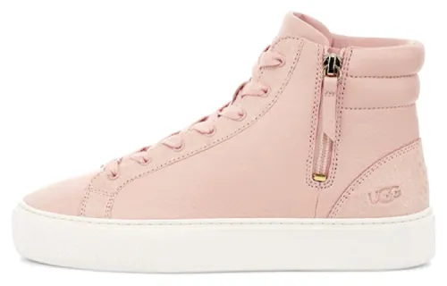 UGG Skateboard Shoes Women's High Top Pink/White Color