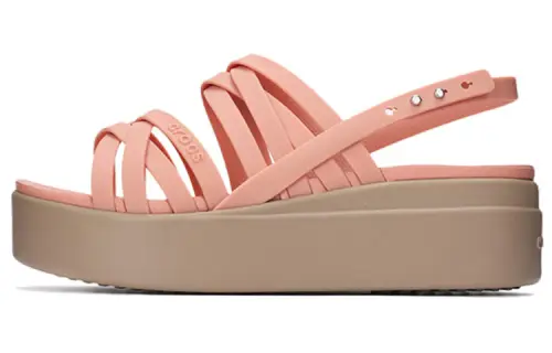 Crocs Thick Sole Cozy Fashion Sports Pink Sandals Women's