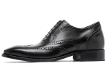 Desai first-layer cowhide invisible inner height increase small person business commuting daily office formal leather shoes men's black