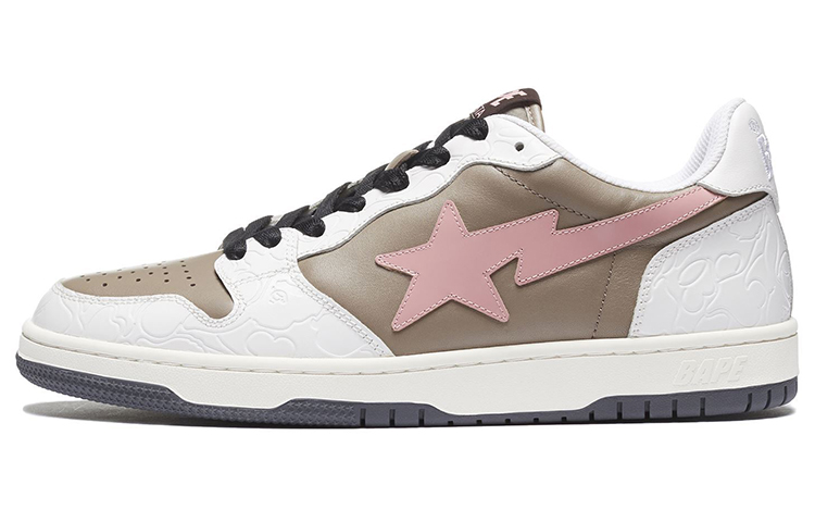 Мужские кеды A BATHING APE A BATHING APE SK8 Sta (бело-коричневые)