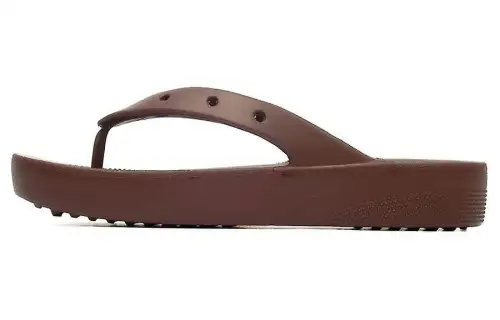 Crocs Slip Resistant Abrasion Resistant Flip Flops Women's Brown
