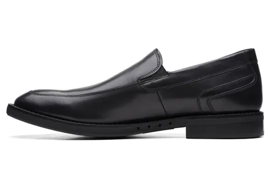 Clarks Top Grain Cow Leather Casual Shoes Men's Black