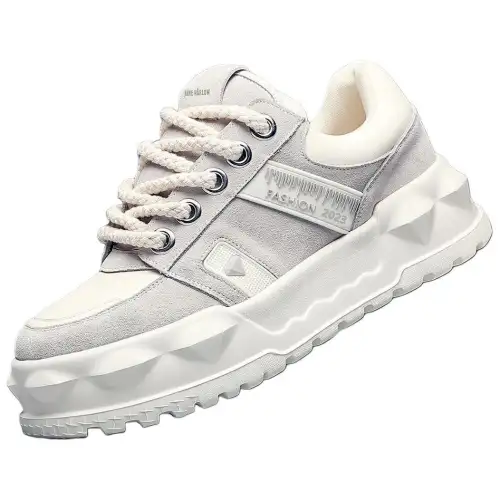 JANE HARLOW Textile, Leather Low top Casual Shoes Men's White