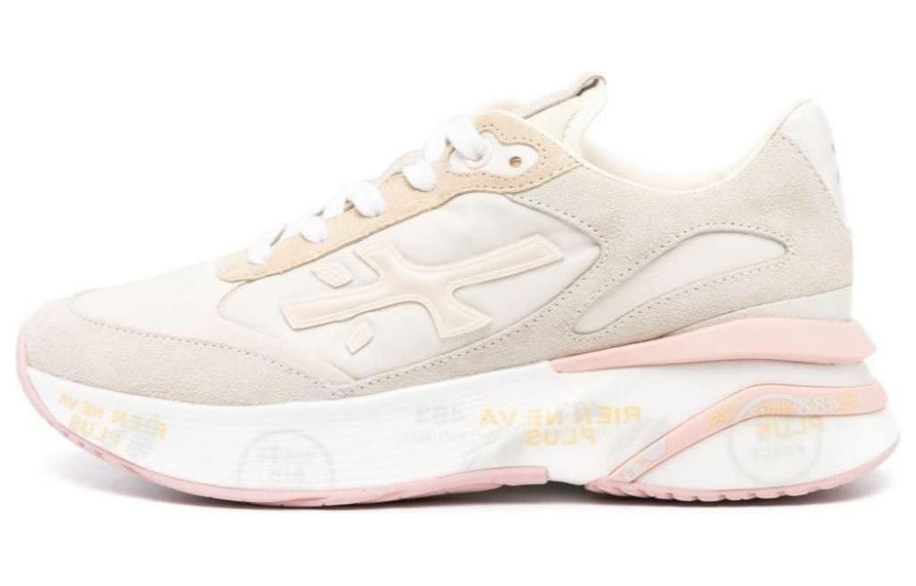 PREMIATA Cow Leather Low top Casual Shoes Women's Beige Pink
