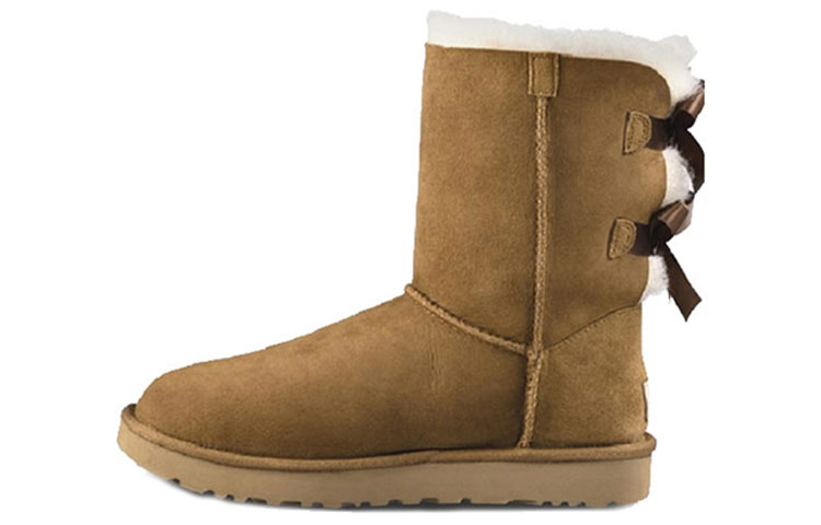Женские ботинки UGG Bailey Mini Bow II Boot (коричневые/каштановые)