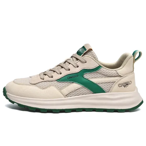 CARTELO Cushioning Slip Resistant Abrasion Resistant Height Increasing Low top Casual Shoes Men's