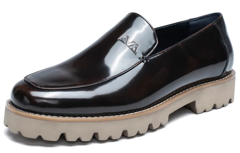 Anthony Miles Platform Height Increasing, Slip on Loafers Men's