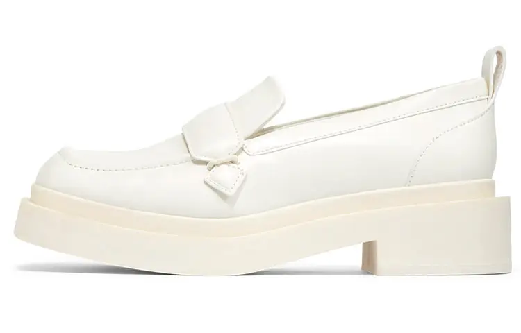 CHARLES&KEITH Pu Loafers Women's Pink White