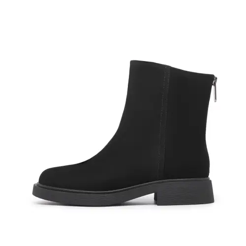 Chrisdien Deny Cow Leather Ankle Boots Women's Black