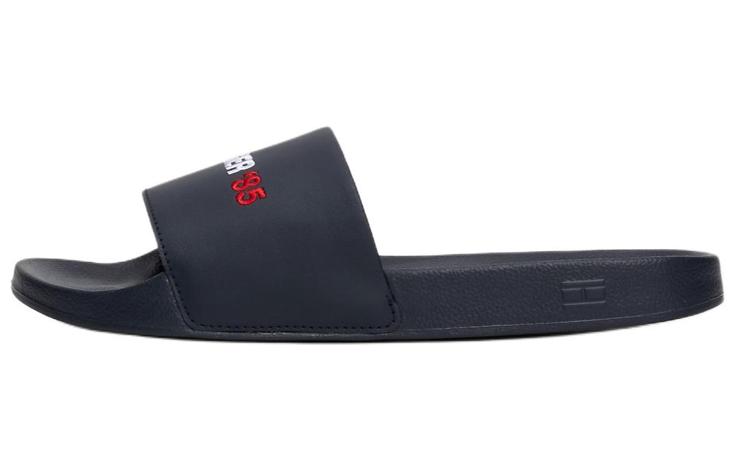Tommy Hilfiger 1985 Comfortable Round Toe Slide Slippers Men's Black