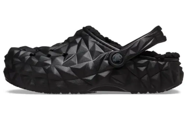 Crocs Classic Clog Lined Geometric Shoes 'Black' Women's
