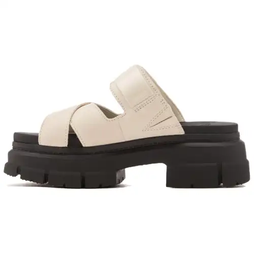 UGG 70mm Crossover-strap Leather Slides