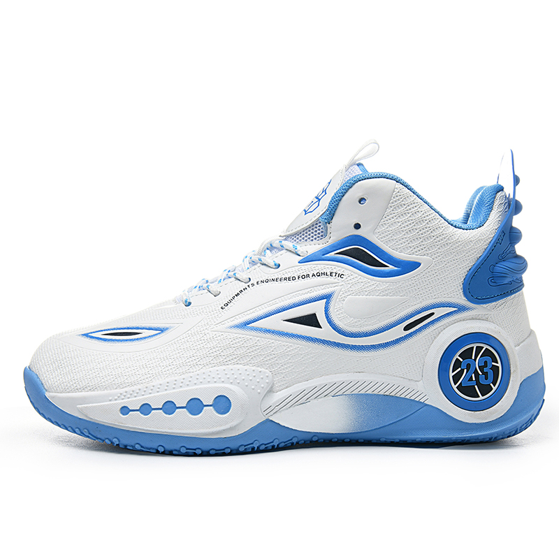 TOMAY Leather Cushioning Slip Resistant Rebound Cushioning Slip Resistant Rebound Mid top Basketball Shoes Unisex