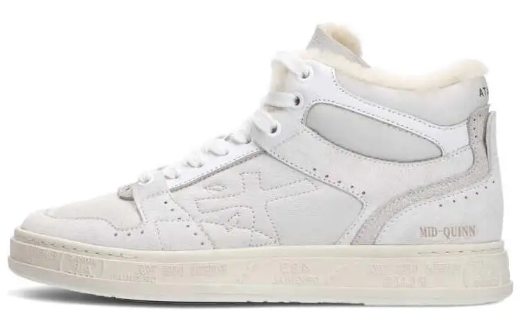 PREMIATA Leather High top Skateboard Shoes Women's White