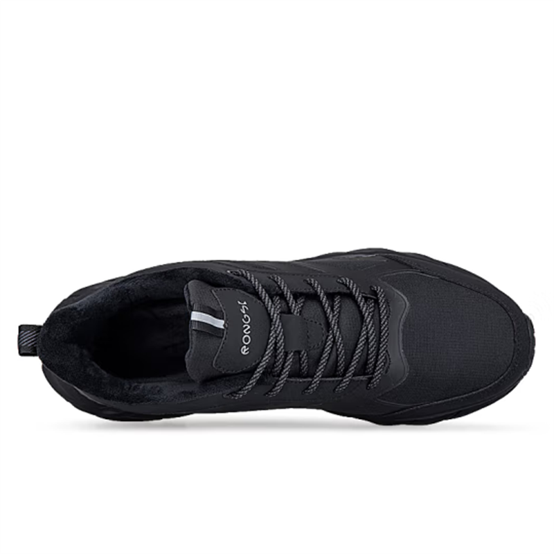 RONGSHI Winter Fleece Lined Thermal Insulated Shoes Loose Fit Plus Size Elderly Shoes For Outdoor Comfortable Walking